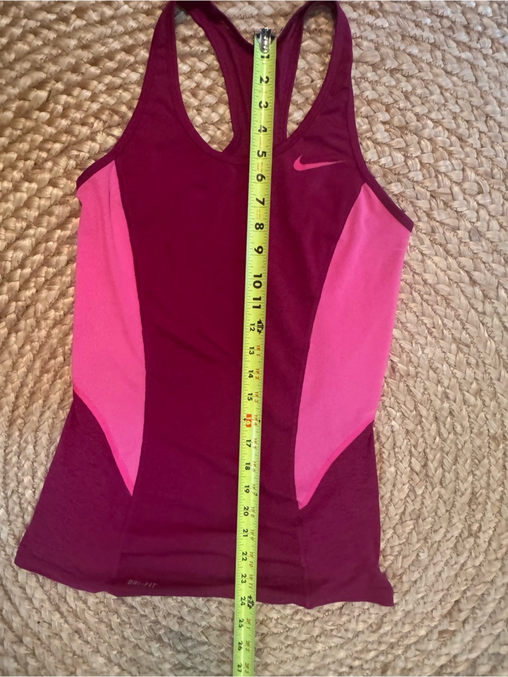 Nike Maroon & Hot Pink Racerback Performance Tank - Picture 8 of 8